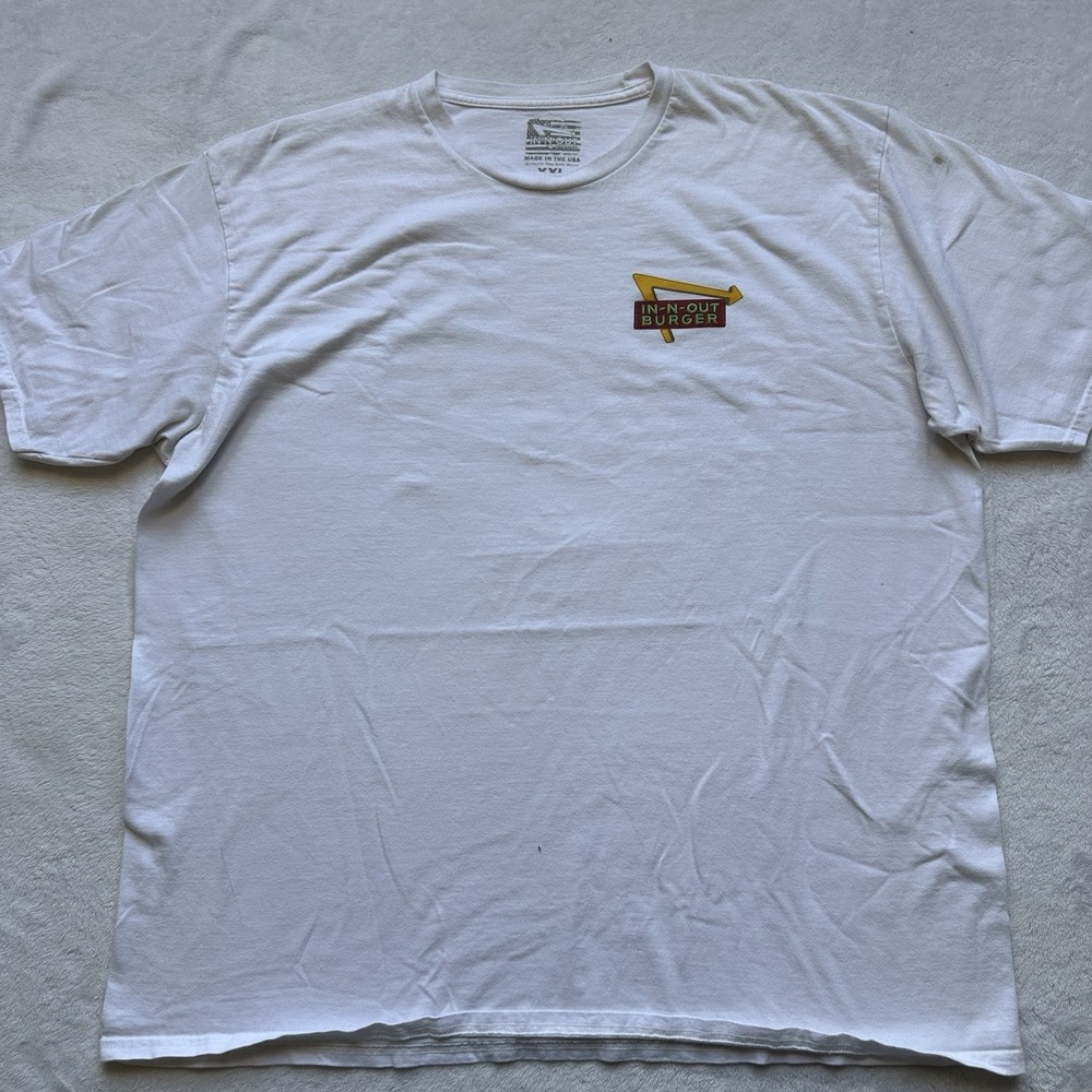 In-N-Out Burger 2024 75th Anniversary White T-Shirt Men's XXL Short Sleeve
